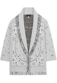 Alanui Cardigan Bandana con effetto jacquard - Grigio