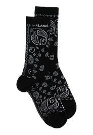 Alanui Bandana ankle socks - Nero
