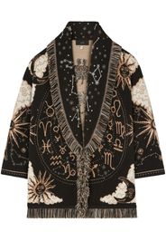 Alanui Cardigan The Twelve Signs jacquard - Nero