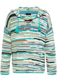 Alanui Madura I chunky-knit hoodie - Blu