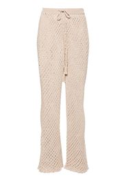 Alanui A Love Letter To India macramé trousers - Toni neutri
