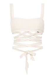 Alanui Lush Nature cotton top - Toni neutri