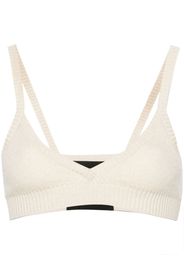 Alanui ribbed triangle bralette - Toni neutri