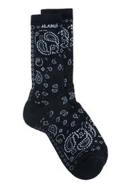 Alanui bandana-print socks - Blu