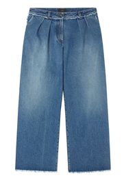 Alanui Jeans a gamba ampia con frange - Blu