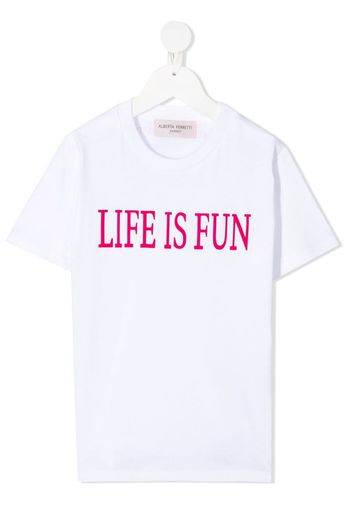 slogan print T-shirt