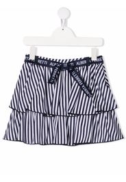 Alberta Ferretti Kids striped tiered skirt - Blu