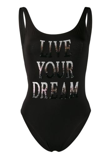 Live Your Dream slogan swimsuit