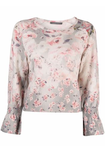 Alberta Ferretti floral-print knitted jumper - Rosa