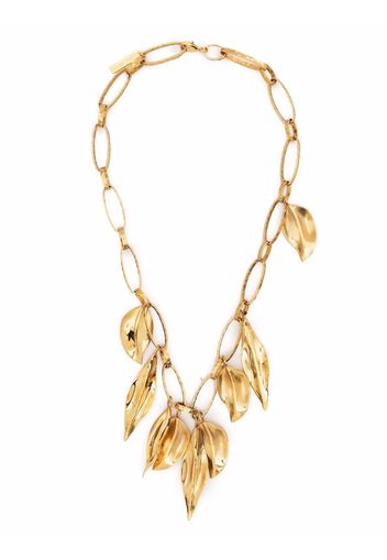 Alberta Ferretti leaf-charm chain necklace - 0607 - Oro