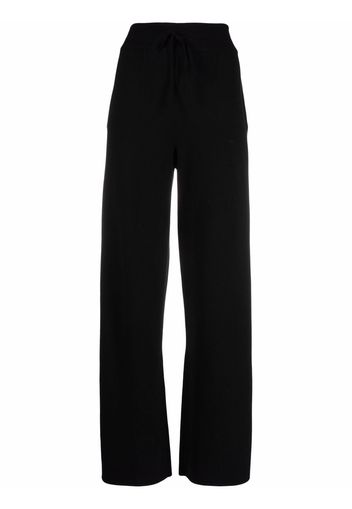 Alberta Ferretti straight-leg knitted trousers - Nero