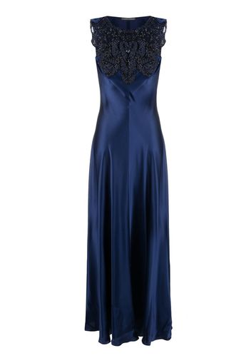 Alberta Ferretti embellished silk maxi dress - Blu