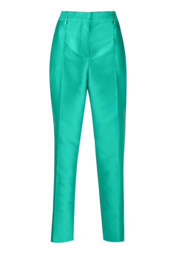 Alberta Ferretti satin straight-leg trousers - Verde