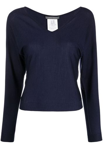 Alberta Ferretti v-neck sweatshirt - Blu