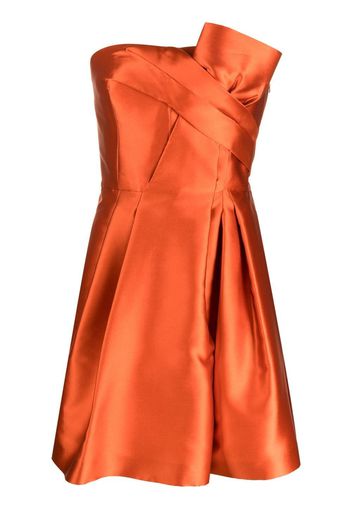 Alberta Ferretti satin finish short dress - Arancione