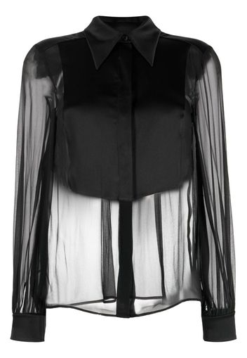 Alberta Ferretti long-sleeves silk shirt - Nero