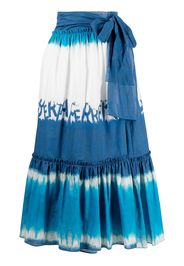 Alberta Ferretti tie-dye midi skirt - Blu
