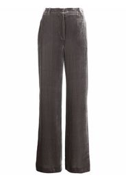 Alberta Ferretti flared velvet trousers - Grigio