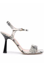 Alberta Ferretti snakeskin-effect leather sandals - Bianco