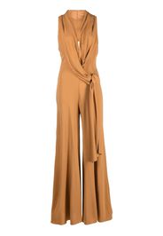 Alberta Ferretti cut-out draped jumpsuit - Toni neutri