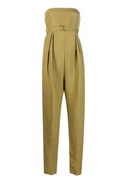 Alberta Ferretti belted strapless jumpsuit - Verde