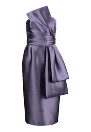 Alberta Ferretti Abito midi con fiocco oversize - Viola