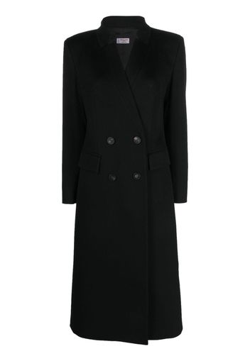 Alberto Biani double-breasted virgin-wool coat - Nero