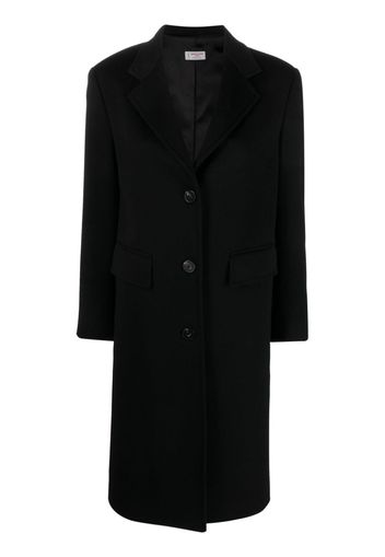 Alberto Biani single-breasted wool midi coat - Nero