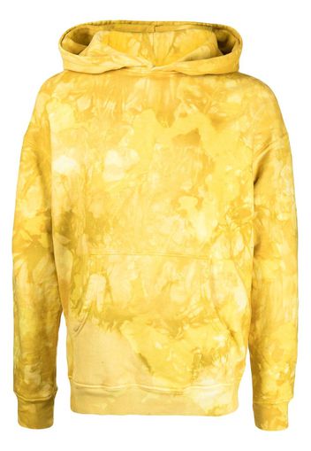 Alchemist tie dye-print cotton hoodie - Giallo