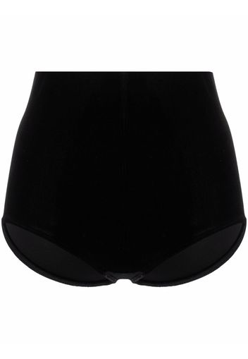 Alchemy high-waisted velvet briefs - Nero