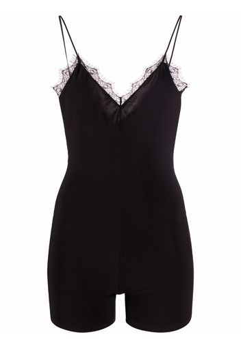 Alchemy lace-trim romper - Nero