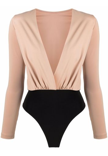 Alchemy Lia two-tone bodysuit - Toni neutri