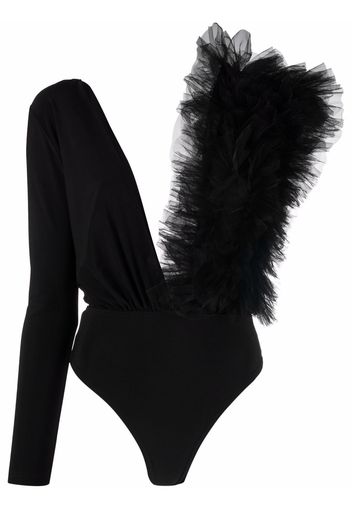 Alchemy Lia ruffle-detail bodysuit - Nero