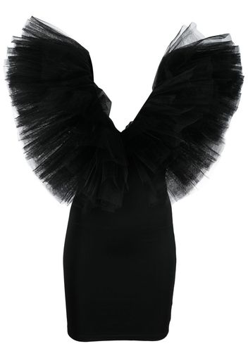 Alchemy Abito corto con tulle - Nero