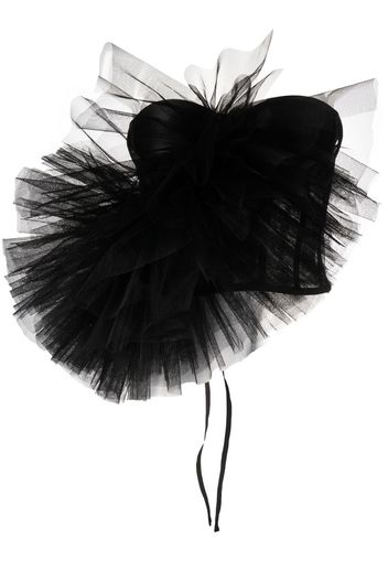 Alchemy tulle-layered strapless gown - Nero