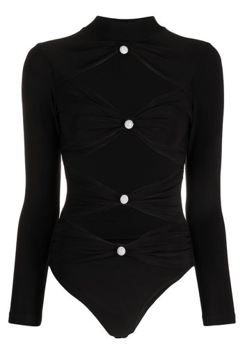 Alchemy x Lia Aram cut-out detail bodysuit - Nero