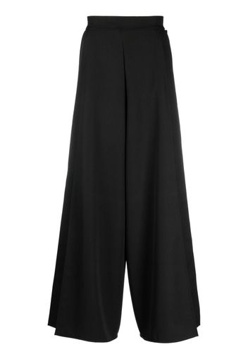 Alchemy tie-fastening wide-leg trousers - Nero