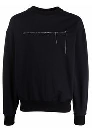 Alchemy contrast-stitching crewneck sweatshirt - Nero