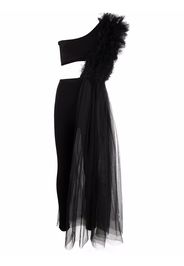 Alchemy asymmetric ruffle-detail jumpsuit - Nero