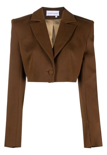 Aleksandre Akhalkatsishvili cropped single-breasted blazer - Marrone