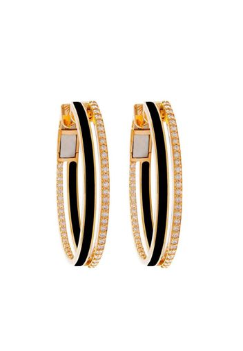 18kt yellow gold diamond Spectrum hoop earrings