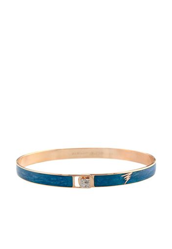 Alessa 18kt rose gold Spectrum enamel and diamond bangle - Rosa