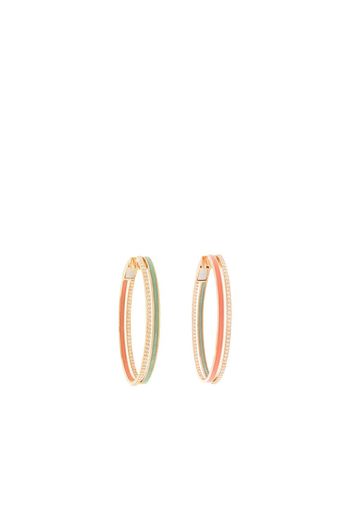 Alessa 18kt rose gold diamond Spectrum hoop earrings - Rosa