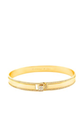 Alessa 18kt yellow gold Spectrum diamond border bangle - Oro