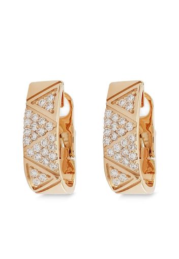 Alessa 18kt rose gold Elixir Continuity pavé hoop earrings - Rosa