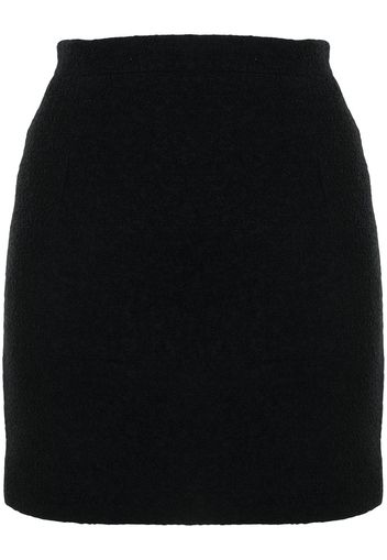 Alessandra Rich textured cotton fitted skirt - Nero