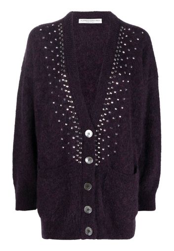 Alessandra Rich stud-embellished cardigan - Viola