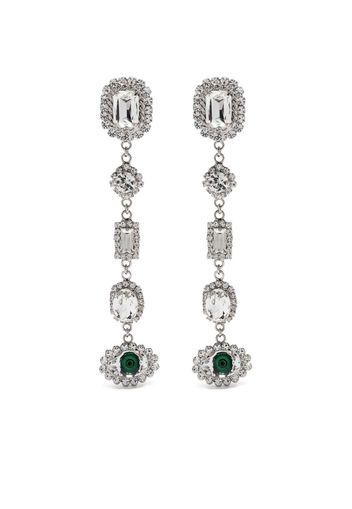 Alessandra Rich crystal-embellished drop earrings - Argento