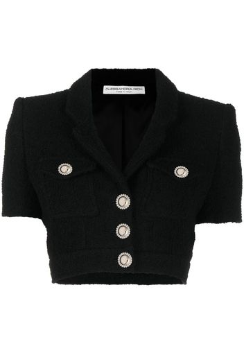 Alessandra Rich short-sleeve crop jacket - Nero