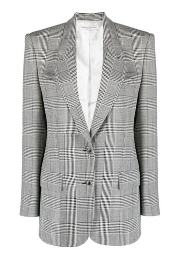 Alessandra Rich Prince of Whales check single-breasted blazer - Nero